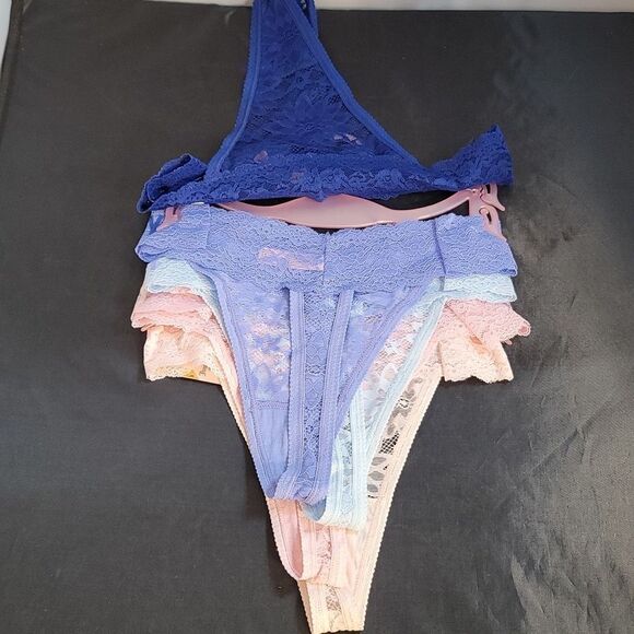 BRAND NEW JUICY COUTURE 5PK DESIGN LACE THONG PANTIE  INTIMATES SETS - Picture 10 of 16